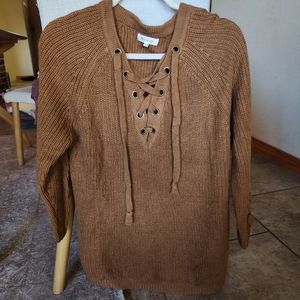 Tie front Tunic sweater size small